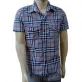 Camisa Xadrez manga Curta com 2 Bolsos Várias Cores